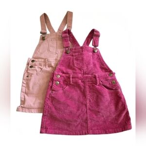 Jamie Kay Chloe Cord Denim Dress - Blossom Pink Corduroy Kids Overalls 7y